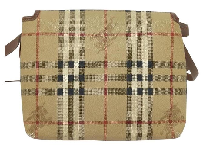 Autre Marque Borsa a Spalla Burberrys Nova Check PVC Beige Oro Auth ep10875 D'oro - vista 2