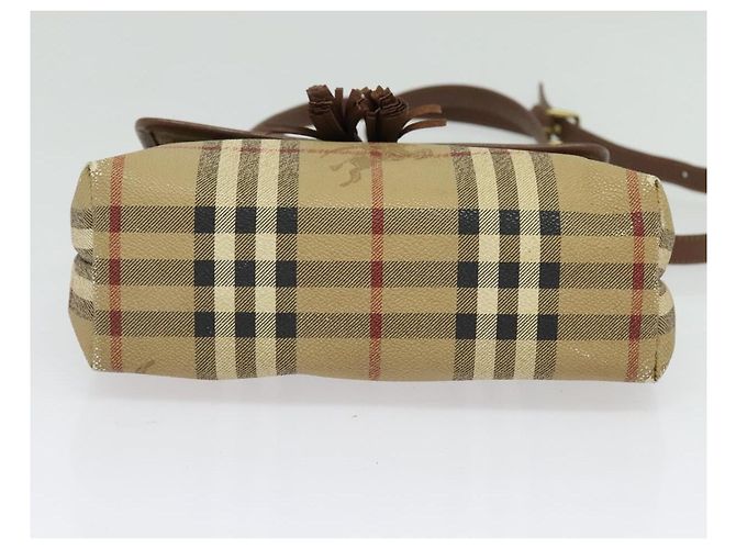 Autre Marque Borsa a Spalla Burberrys Nova Check PVC Beige Oro Auth ep10875 D'oro - vista 5