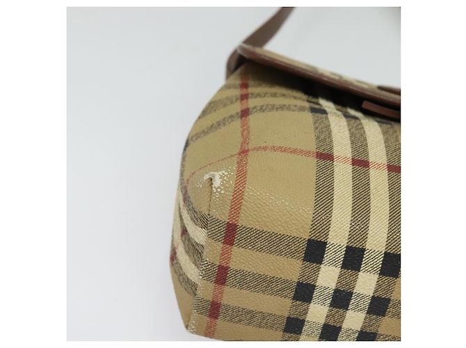 Autre Marque Borsa a Spalla Burberrys Nova Check PVC Beige Oro Auth ep10875 D'oro - vista 9