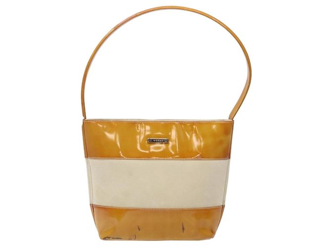Borsa a Spalla GUCCI Smalto Arancione Argento 000 1013 0555 Auth bs29061 - vista 2
