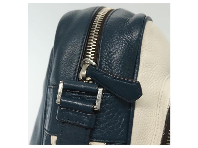 Borsa a Spalla PRADA in Pelle Bianca Blu Argento Autentica bs29256 Bianco - vista 10