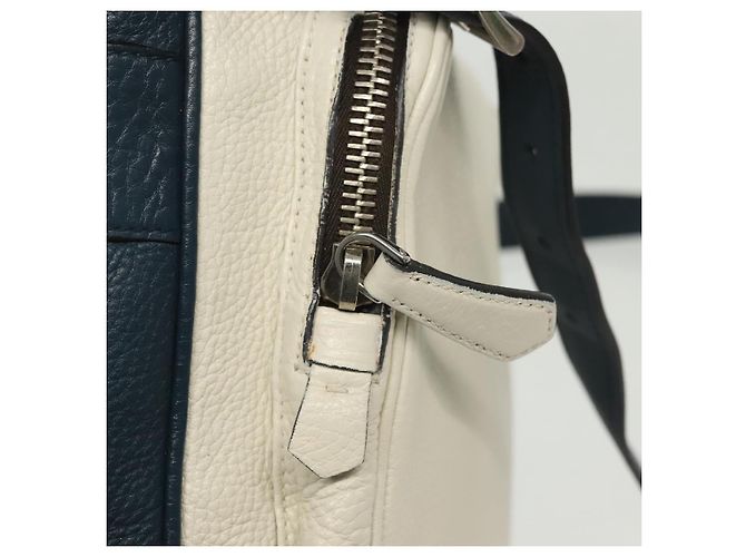 Borsa a Spalla PRADA in Pelle Bianca Blu Argento Autentica bs29256 Bianco - vista 18