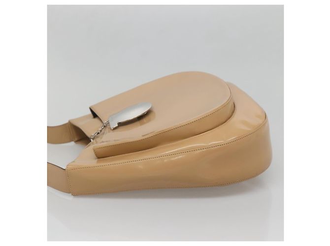 Borsa a Spalla Salvatore Ferragamo Smalto Beige Argento Auth bs29120 - vista 4