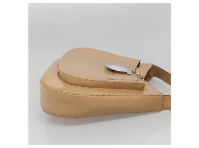Borsa a Spalla Salvatore Ferragamo Smalto Beige Argento Auth bs29120 - vista 5