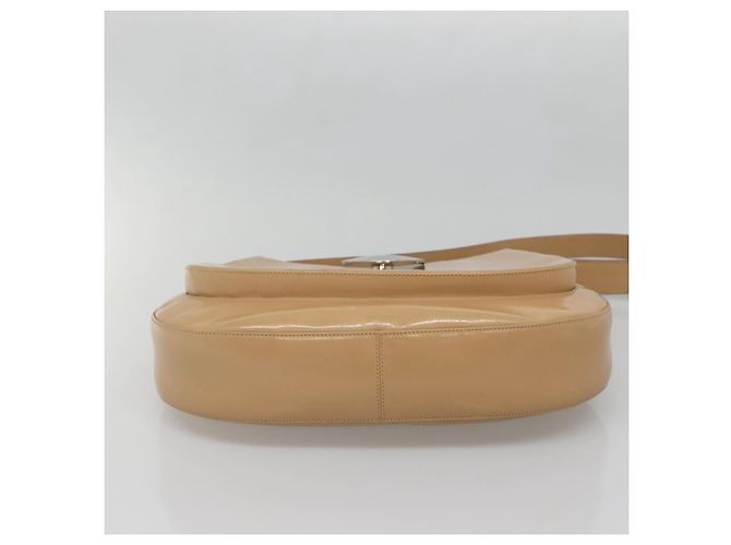 Borsa a Spalla Salvatore Ferragamo Smalto Beige Argento Auth bs29120 - vista 9