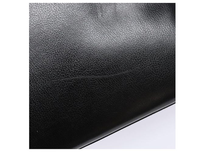 Borsa a Spalla Gancini in Pelle Nera e Oro Salvatore Ferragamo Auth 140104 Nero D'oro - vista 14