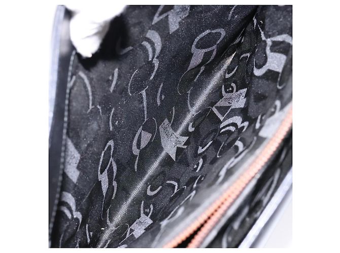 Borsa a Spalla Gancini in Pelle Nera e Oro Salvatore Ferragamo Auth 140104 Nero D'oro - vista 22
