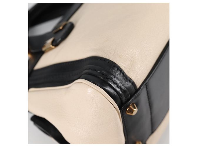 Chloé Chloe Little Alice Handtasche aus Leder 2 in 1 Weiß Gold Auth BA5358V - Ansicht 14