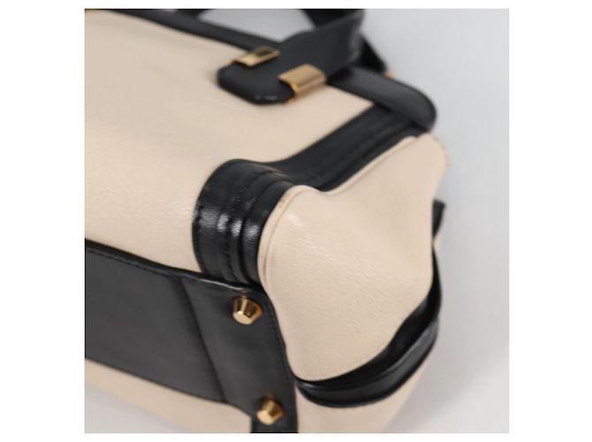Chloé Chloe Little Alice Handtasche aus Leder 2 in 1 Weiß Gold Auth BA5358V - Ansicht 15