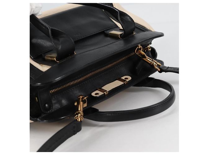 Chloé Chloe Little Alice Handtasche aus Leder 2 in 1 Weiß Gold Auth BA5358V - Ansicht 6