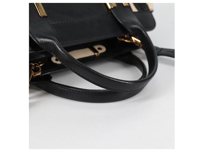 Chloé Chloe Little Alice Handtasche aus Leder 2 in 1 Weiß Gold Auth BA5358V - Ansicht 7
