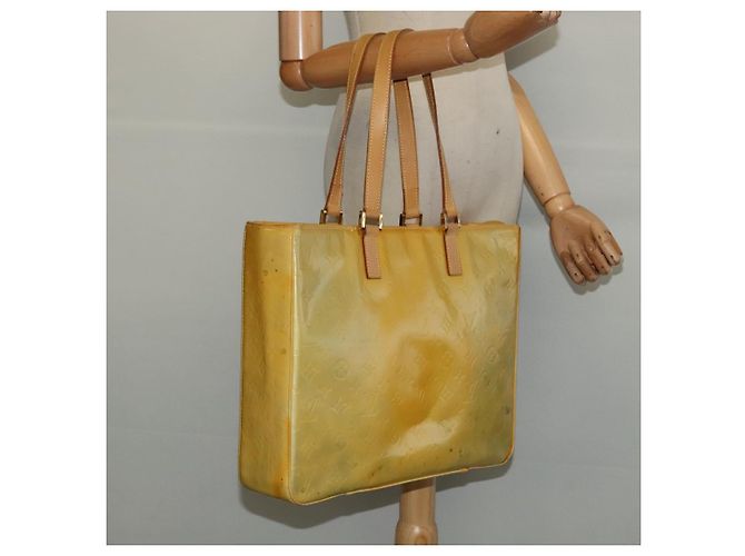 LOUIS VUITTON Monogram Vernis Columbus Tote Bag Grau M91028 LV Auth BA5329 - Ansicht 22