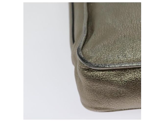 LOEWE Borsa a Spalla Anagram Pelle Dorata Auth yk19406 D'oro - vista 15