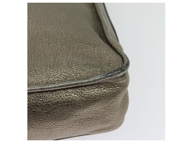 LOEWE Borsa a Spalla Anagram Pelle Dorata Auth yk19406 D'oro - vista 16