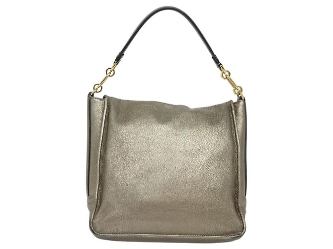 LOEWE Borsa a Spalla Anagram Pelle Dorata Auth yk19406 D'oro - vista 2