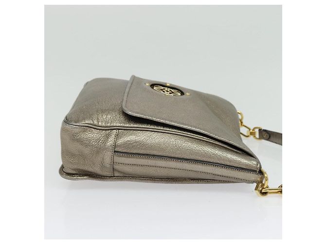 LOEWE Borsa a Spalla Anagram Pelle Dorata Auth yk19406 D'oro - vista 4