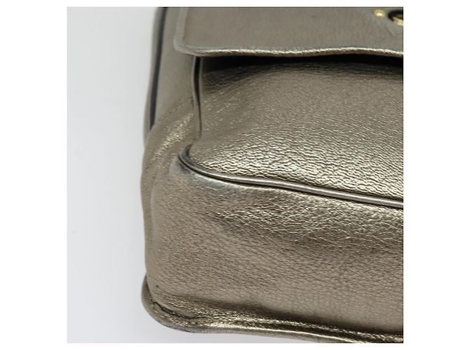 LOEWE Borsa a Spalla Anagram Pelle Dorata Auth yk19406 D'oro - vista 9