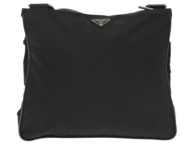 Borsa a Spalla PRADA Nylon Nero Argento Autentica yk19379 - vista 13