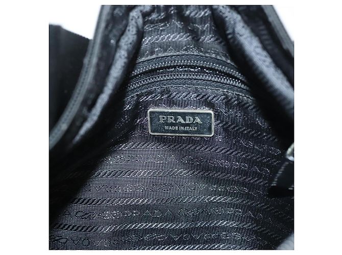 Borsa a Spalla PRADA Nylon Nero Argento Autentica yk19379 - vista 19