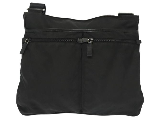 Borsa a Spalla PRADA Nylon Nero Argento Autentica yk19379 - vista 2