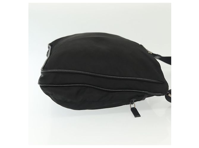 Borsa a Spalla PRADA Nylon Nero Argento Autentica yk19379 - vista 3