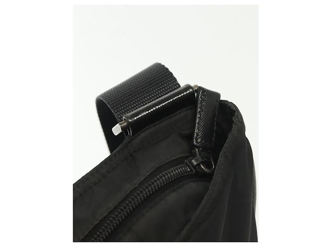 Borsa a Spalla PRADA Nylon Nero Argento Autentica yk19379 - vista 9