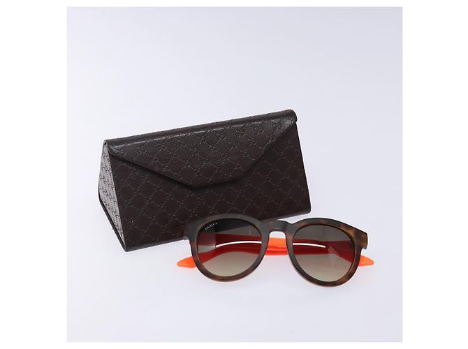 Gafas de sol GUCCI de plástico naranja Auth yk19462 - vista 12