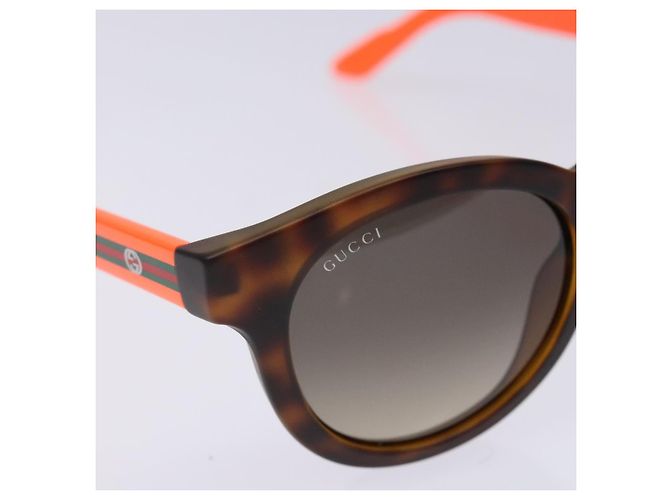 Gafas de sol GUCCI de plástico naranja Auth yk19462 - vista 8