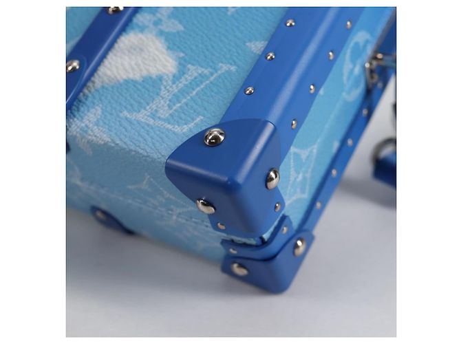 LOUIS VUITTON Monogram Clouds Trunk Clutch Blu Bianco M20403 Auth 140899SM - vista 14