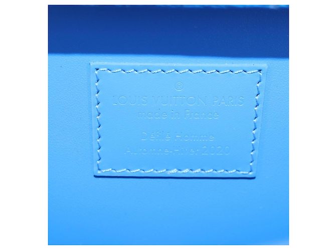 LOUIS VUITTON Monogram Clouds Trunk Clutch Blu Bianco M20403 Auth 140899SM - vista 19