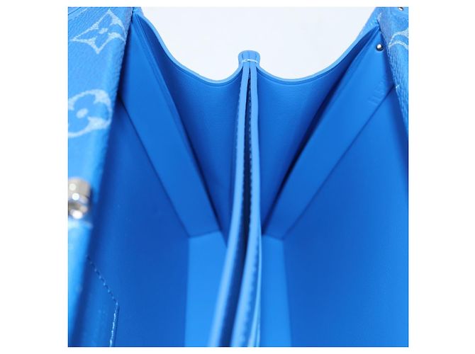 LOUIS VUITTON Monogram Clouds Trunk Clutch Blu Bianco M20403 Auth 140899SM - vista 20