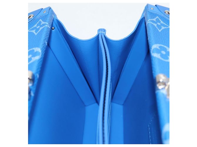 LOUIS VUITTON Monogram Clouds Trunk Clutch Blu Bianco M20403 Auth 140899SM - vista 21