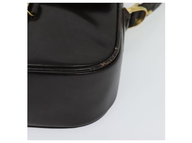Borsa a Spalla CÉLINE Carrozza in Pelle Marrone Oro Auth 140615 D'oro - vista 9