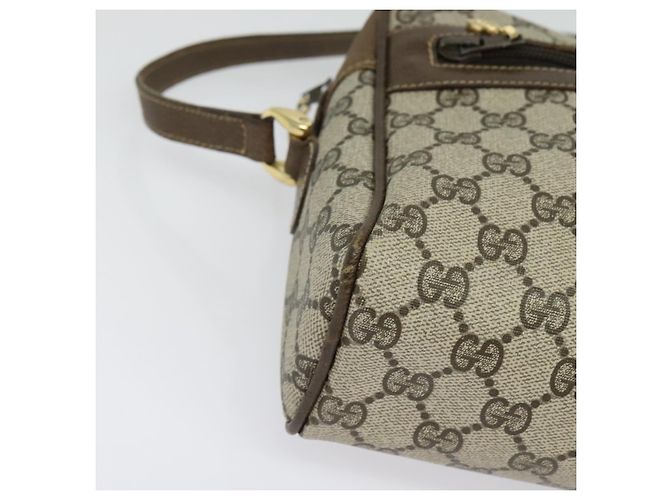 Borsa a Spalla GUCCI GG Supreme Web Sherry Line PVC Beige Oro Rosso Auth ep10859 D'oro - vista 10