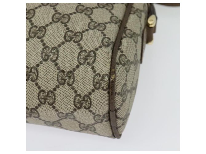 Borsa a Spalla GUCCI GG Supreme Web Sherry Line PVC Beige Oro Rosso Auth ep10859 D'oro - vista 11