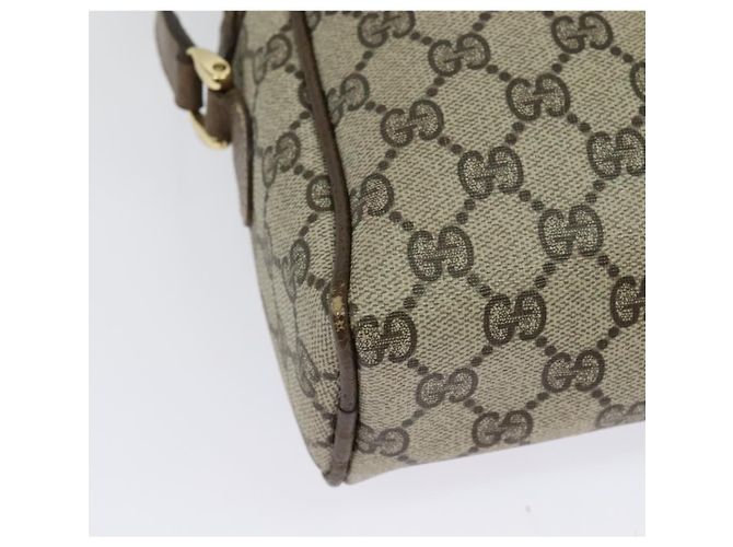 Borsa a Spalla GUCCI GG Supreme Web Sherry Line PVC Beige Oro Rosso Auth ep10859 D'oro - vista 12