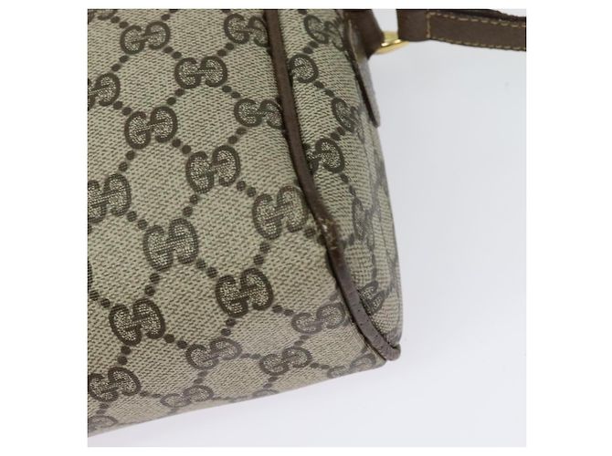 Borsa a Spalla GUCCI GG Supreme Web Sherry Line PVC Beige Oro Rosso Auth ep10859 D'oro - vista 13