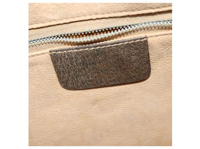Borsa a Spalla GUCCI GG Supreme Web Sherry Line PVC Beige Oro Rosso Auth ep10859 D'oro - vista 15