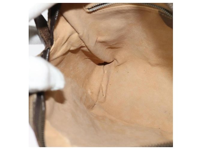 Borsa a Spalla GUCCI GG Supreme Web Sherry Line PVC Beige Oro Rosso Auth ep10859 D'oro - vista 18