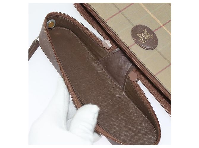 Autre Marque Borsa a spalla Burberrys Nova Check in tela beige oro Auth ep10865 D'oro - vista 11