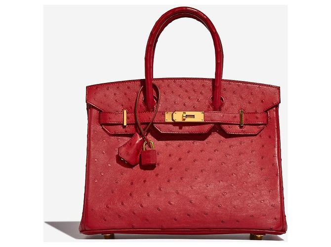 Hermès Borsa HERMES Birkin 30 in Pelle Esotica Rossa - 102894 Rosso - vista 2