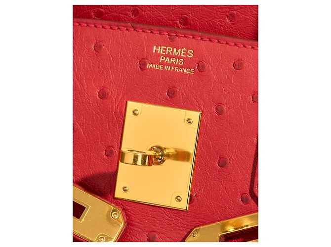 Hermès Borsa HERMES Birkin 30 in Pelle Esotica Rossa - 102894 Rosso - vista 7