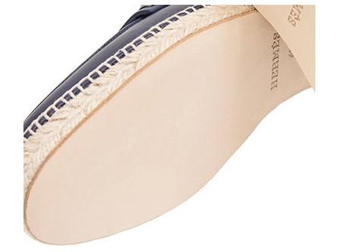 Espadrillas Hermès Trip blu navy in pelle di vitello 40 - vista 4