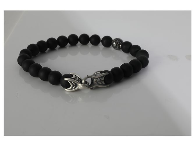 Bracciale in argento sterling con perle spirituali e diamanti David Yurman - vista 5
