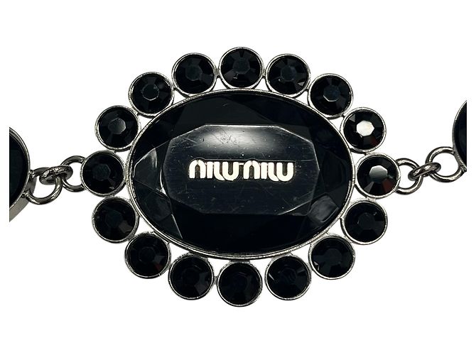 Miu Miu Matelassé Schmuck-Lackschwarz 2-Wege-Tasche - Ansicht 13