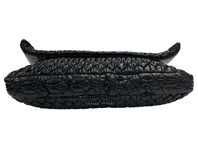 Miu Miu Matelassé Schmuck-Lackschwarz 2-Wege-Tasche - Ansicht 3