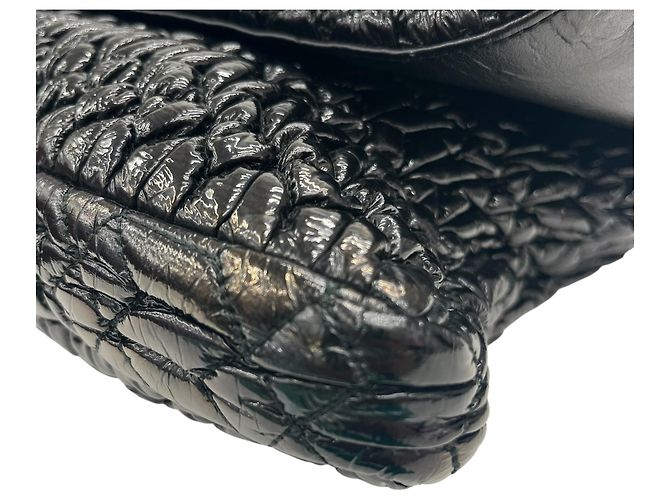 Miu Miu Matelassé Schmuck-Lackschwarz 2-Wege-Tasche - Ansicht 5