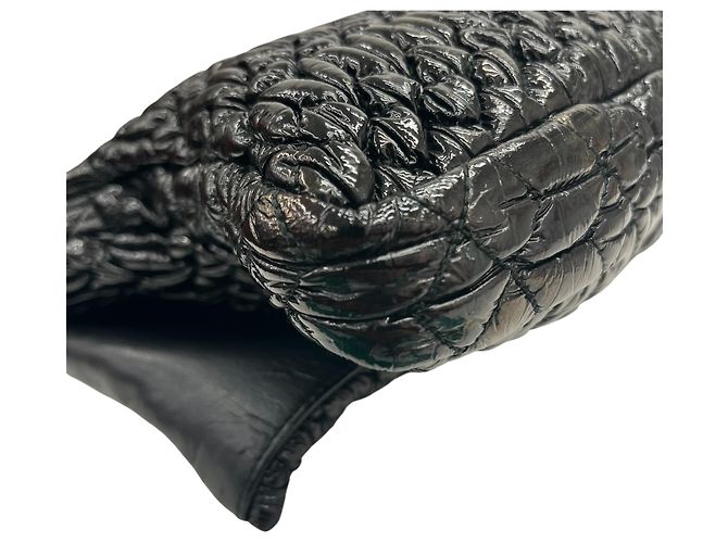 Miu Miu Matelassé Schmuck-Lackschwarz 2-Wege-Tasche - Ansicht 6