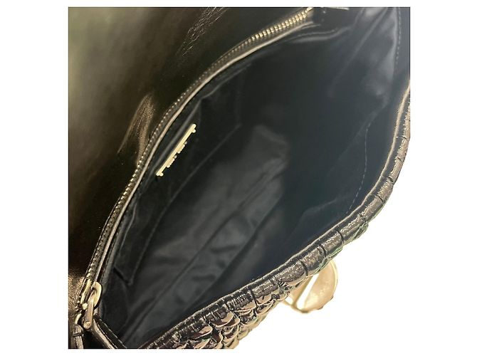 Miu Miu Matelassé Schmuck-Lackschwarz 2-Wege-Tasche - Ansicht 8
