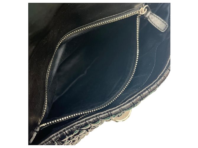 Miu Miu Matelassé Schmuck-Lackschwarz 2-Wege-Tasche - Ansicht 9